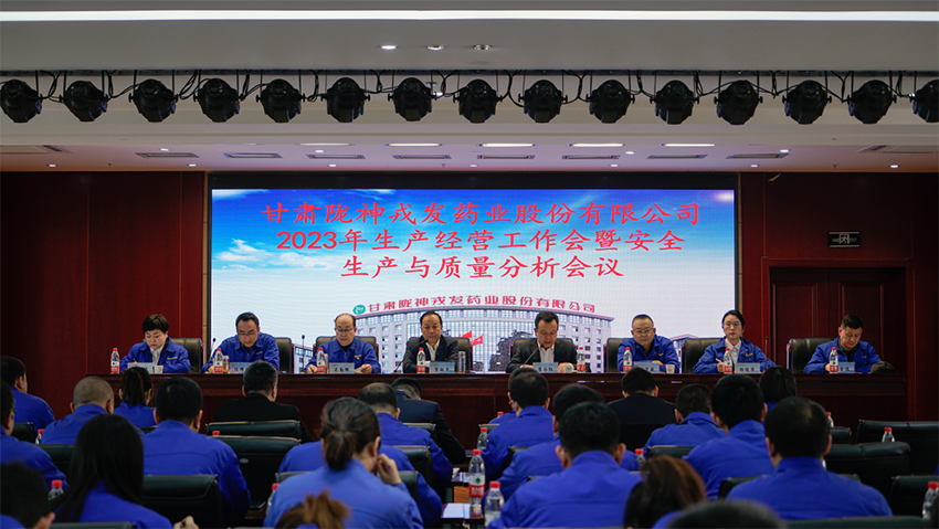 隴神戎發(fā)組織召開2023年生產(chǎn)經(jīng)營工作會(huì)暨安全生產(chǎn)與質(zhì)量分析會(huì)議