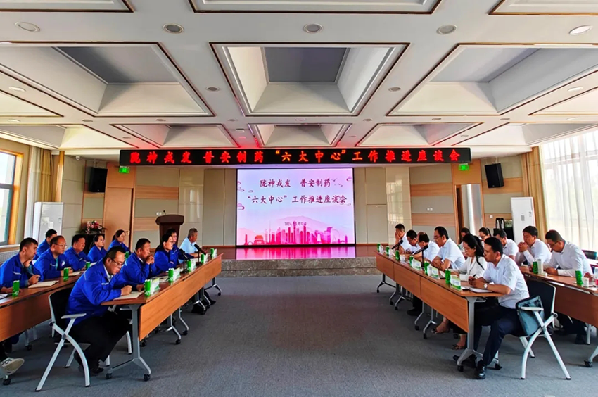 溝通交流促提升，攜手聚力共前行——隴神戎發(fā)與普安制藥召開“六大中心”工作推進座談會